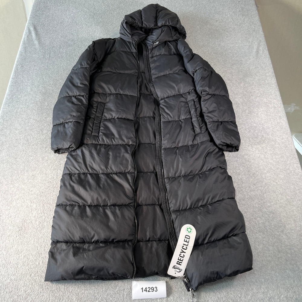 NWT 32 Degrees Heat Puffer Jacket Womens M Black Soft Shell Hooded Full Zip